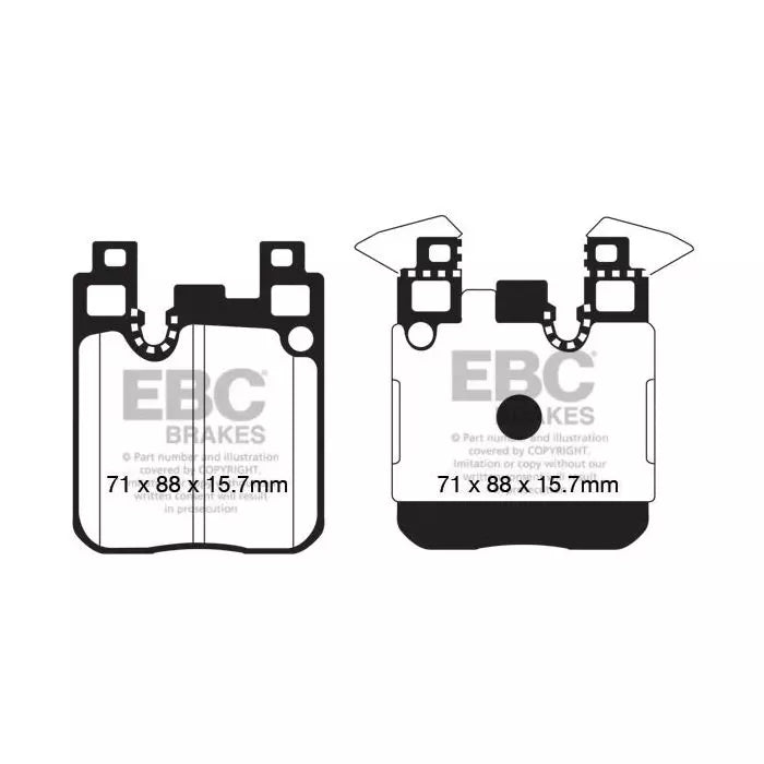 BMW F-Series Brembo (Blue) Calipers Yellowstuff Brake Pads - Rear